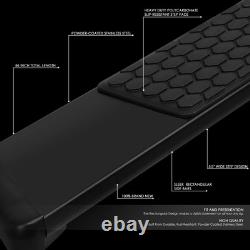 Pair 5.5 Wide Black Ss Running Boards For 2007-2019 Silverado Sierra Crew Cab