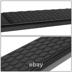 Pair 5.5 Wide Black Ss Running Boards For 2007-2019 Silverado Sierra Crew Cab
