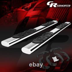 Pair 6od Ss Step Bar Running Boards For 2019-2021 Silverado Sierra Crew Cab