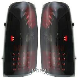 Pair LED Tail Light for 99-06 Chevrolet Silverado 1500 LH RH Black/Smoke Lens