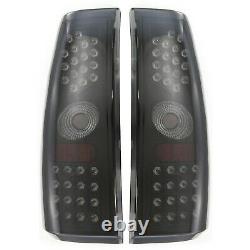Pair LED Tail Light for 99-06 Chevrolet Silverado 1500 LH RH Black/Smoke Lens