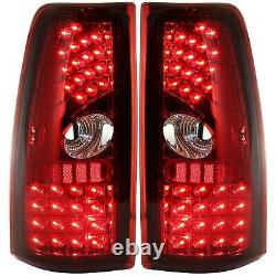 Pair LED Tail Light for 99-06 Chevrolet Silverado 1500 LH RH Red/Clear Lens