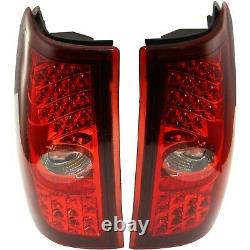 Pair LED Tail Light for 99-06 Chevrolet Silverado 1500 LH RH Red/Clear Lens