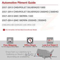 Polished Rear Bumper End Cap withSensor Hole For 07-13 Chevy Silverado GMC Sierra