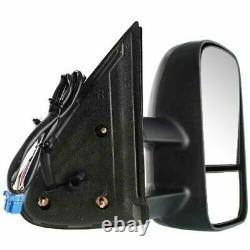 Power Towing Mirror For 2003-2006 Chevy Silverado 1500 Manual Fold Textured 2Pc