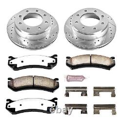 Powerstop K2036-36 2-Wheel Set Brake Disc and Pad Kits Rear for Chevy Suburban