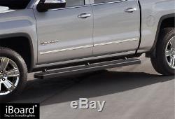 Premium 5 Black iBoard Side Steps Fit 07-18 Chevy Silverado GMC Sierra Crew Cab