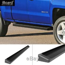 Premium 6 Black iBoard Side Steps Fit 07-18 Chevy Silverado/GMC Sierra Crew Cab