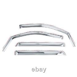 Putco 480440 4 Piece Tape On Chrome Window Visors for Silverado / Sierra Crew