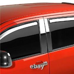 Putco 480440 4 Piece Tape On Chrome Window Visors for Silverado / Sierra Crew