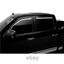 Putco 480440 4 Piece Tape On Chrome Window Visors for Silverado / Sierra Crew