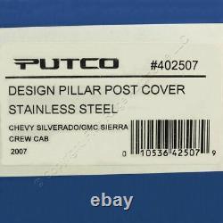Putco Design Pillar Post Cover Stainless Steel for 07 Crew Cab Silverado Sierra