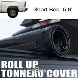 Roll-Up Soft Tonneau Cover 04-07 Chevy Silverado/GMC Sierra Crew Cab 5.8 Ft Bed