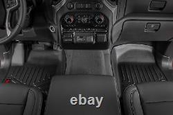 Rough Country Fr/Rr Floor Liners-Black, 19-24 Silverado/Sierra Crew M-21615