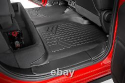 Rough Country Fr/Rr Floor Liners-Black, 19-24 Silverado/Sierra Crew M-21615