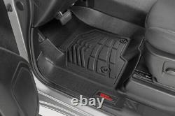 Rough Country Fr/Rr Floor Liners-Black 19-24 Silverado/Sierra Crew SM21612
