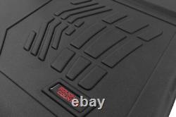 Rough Country Fr/Rr Floor Liners-Black 19-24 Silverado/Sierra Crew SM21612