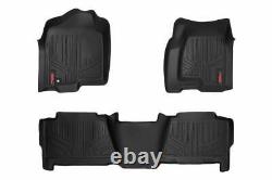 Rough Country Fr/Rr Floor Liners-Black, 99-06 Silverado/Sierra Crew M-29913