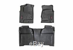 Rough Country Front/Rear Custom Floor Mats, Silverado/Sierra Crew Cab M-21413