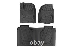 Rough Country Front/Rear Floor Liners-Black, Silverado/Sierra Crew FF-21612