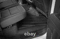 Rough Country Front/Rear Floor Liners-Black, Silverado/Sierra Crew FF-21612