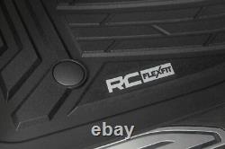 Rough Country Front/Rear Floor Liners-Black, Silverado/Sierra Crew FF-21612