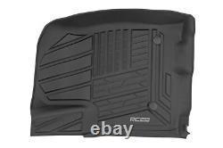 Rough Country Front/Rear Floor Liners-Black, Silverado/Sierra Crew FF-21612