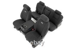 Rough Country Front Seat Covers-Black, 07-13 Silverado/Sierra Crew 91033