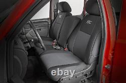 Rough Country Front Seat Covers-Black, 07-13 Silverado/Sierra Crew 91033