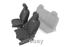Rough Country Front Seat Covers-Black, 14-18 Silverado/Sierra Crew 91024