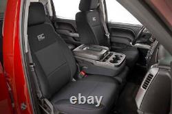 Rough Country Front Seat Covers-Black, 14-18 Silverado/Sierra Crew 91024