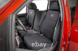 Rough Country Front Seat Covers-Black, 14-18 Silverado/Sierra Crew 91024