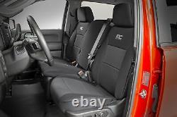 Rough Country Front Seat Covers-Black, 19-24 Silverado/Sierra Crew 91035