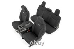 Rough Country Front Seat Covers-Black, 19-24 Silverado/Sierra Crew 91036