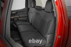 Rough Country Front Seat Covers-Black, 19-24 Silverado/Sierra Crew 91036