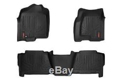 Rough Country M-29913 All Weather Floor Mat Set 99-06 Silverado Sierra Crew Cab