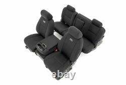 Rough Country Neoprene Front/Rear Seat Covers-Black, 07-13 Silverado Crew 91033