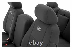 Rough Country Neoprene Front/Rear Seat Covers-Black, 07-13 Silverado Crew 91033