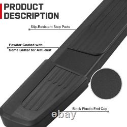 Running Board 6 Fit 2019-2025 Silverado/Sierra 1500 Crew Cab Black Nerf Bar S