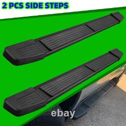 Running Board 6 Fit 2019-2025 Silverado/Sierra 1500 Crew Cab Black Nerf Bar S