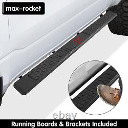 Running Board FIT 19-24 Silverado/Sierra Crew Cab Black 6.5 Nerf Bar Step DH