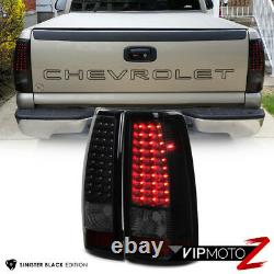SINISTER BLACK 1999-2002 Chevrolet Silverado 1500 2500 LED Tail Lights Lamps