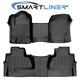 Smartliner Custom Fit Floor Mats 2 Row 2014-2019 Sierra Silverado Truck Crew Cab