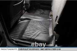 SMARTLINER Floor Mats for 14-18 Silverado/Sierra 1500 /15-19 2500/3500 Crew Cab