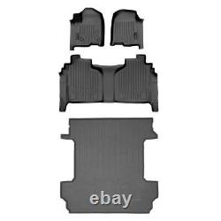 SMARTLINER Front/Rear Floor Liners with Bedliner-Black Silverado/Sierra Crew