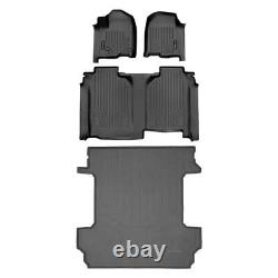 SMARTLINER Front/Rear Floor Liners with Bedliner-Black Silverado/Sierra Crew