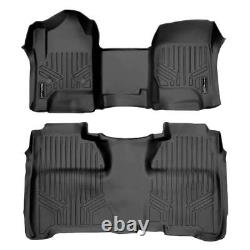SMARTLINER SA0226/B0136 Front/Rear Floor Liners Black Silverado/Sierra Crew