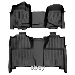 SMARTLINER SA0296/B0020 Front/Rear Floor Liners Black Silverado/Sierra Crew