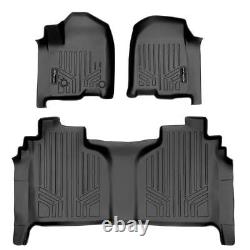 SMARTLINER SA0400/B0400 Front/Rear Floor Liners-Black Silverado/Sierra Crew