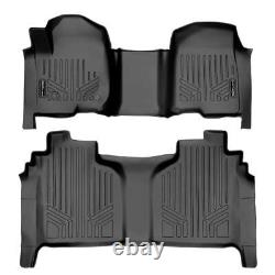 SMARTLINER SA0401/B0400 Front/Rear Floor Liners Black Silverado/Sierra Crew